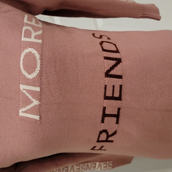 More Friends Pink Blush Long-Sleeve Tunic Sweater - Sz M - Picture 5 of 6